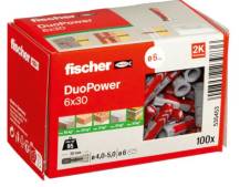 Hmoždinky FISCHER 6x30 (100ks) DUO POWER