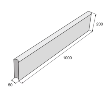 Obrubník ABO 9-20 20cm/5/100cm Parkan II