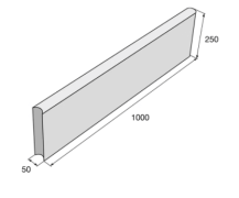 Obrubník zahradní 50x250x1000mm ABO10-20