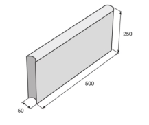 Obrubník zahradní 50x250x500mm ABO 5-20