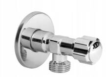 Roháček 1/2 x 3/8 ventil chrom s rozetou