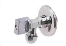 Roháček 1/8 x 3/8 s rozetou chrom