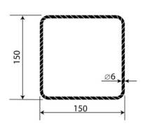 Třmínek 6mm 150x150mm (50ks/bal)